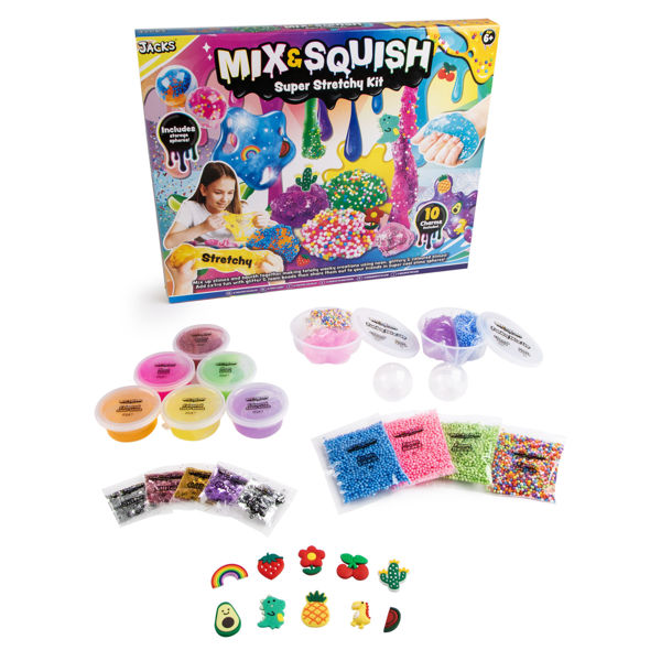Das Bild zeigt das XL DIY Schleim Kit. Ein Set zum Selbermachen von Schleim für kreativen Spielspaß.