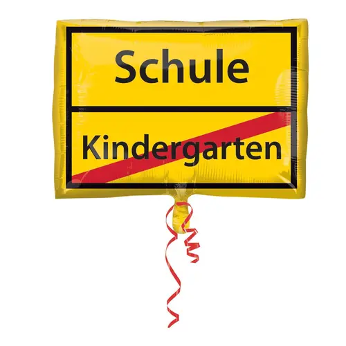 Schulanfang - Schild, 43cm Folienballon