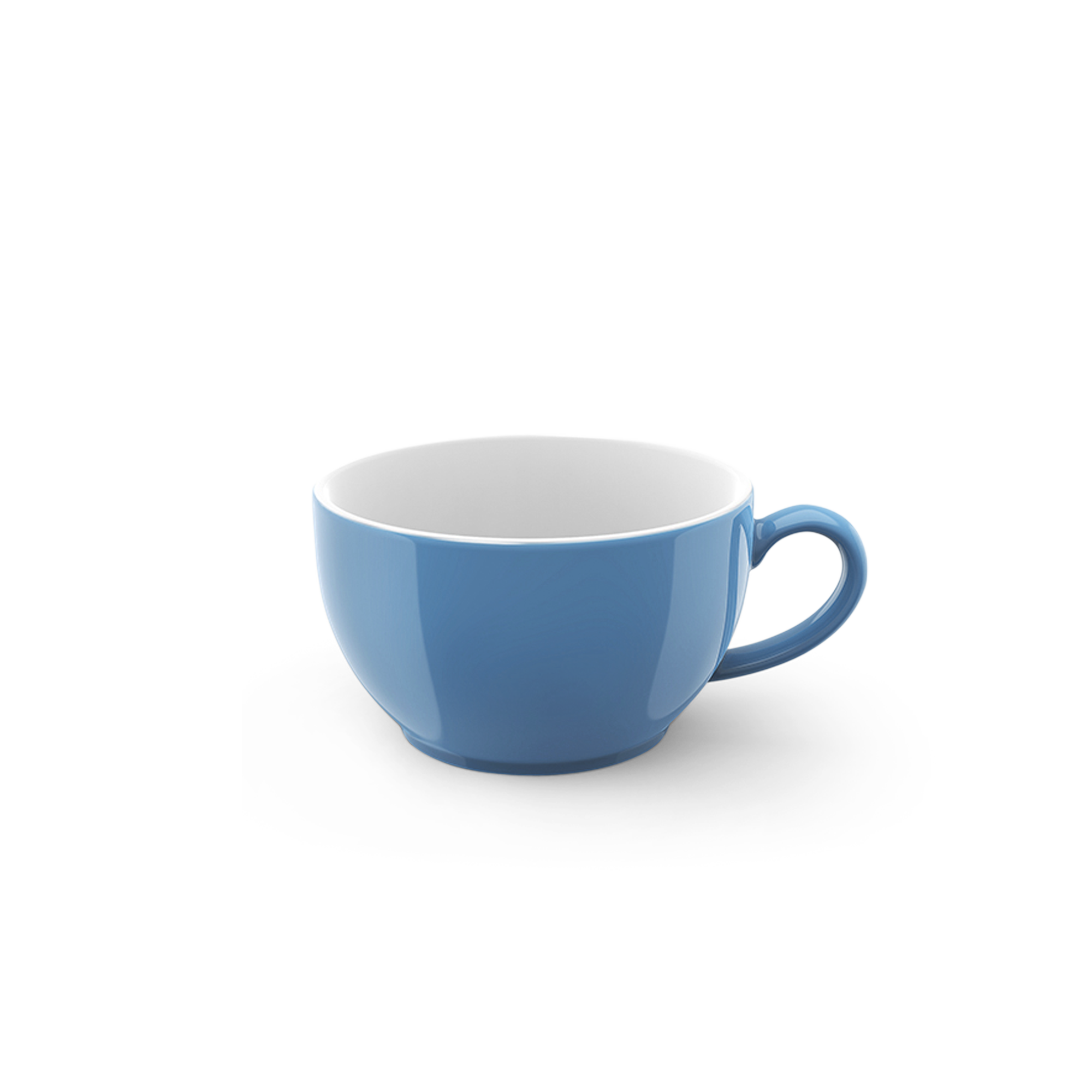 Die Abbildung zeigt eine Kaffee Obertasse mit 0,25 Liter Fassungsvermögen im Vintage Blue Solid Color Stil. Die Tasse besticht durch ihr schlichtes und elegantes Design.