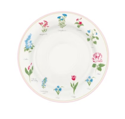 Der Plate Agnes white Frühstücksteller ist auf dem Bild zu sehen. Es handelt sich um einen eleganten weißen Frühstücksteller.