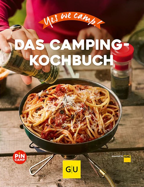 Das Bild zeigt das Produkt 'Yes we camp – Das Camping-Kochbuch'. Es handelt sich um ein Kochbuch speziell für das Camping.