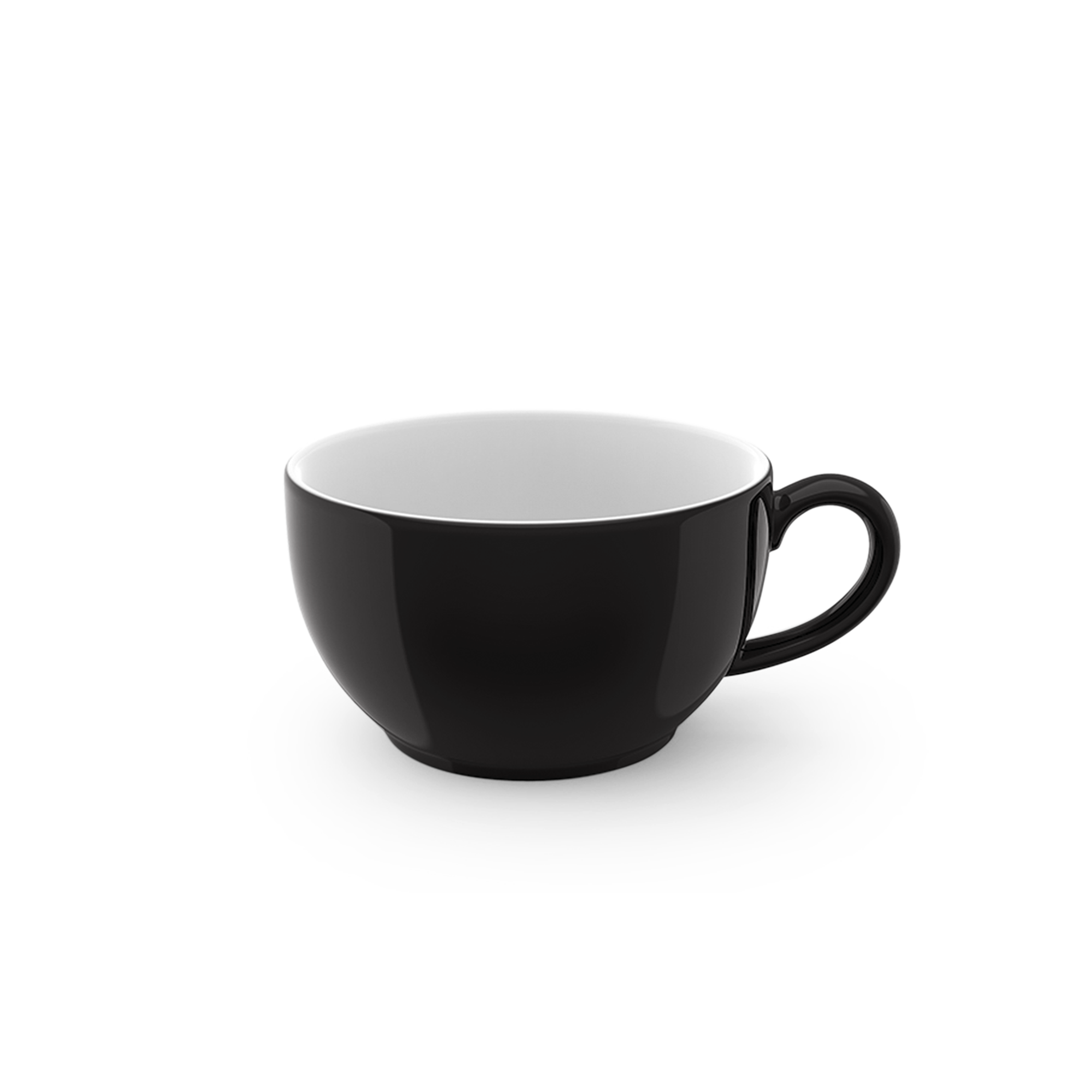 Dieses Bild zeigt eine schwarze Cappuccinotasse. Die Datei heißt SC_Schwarz_Cappuchinotasse_2011200054.