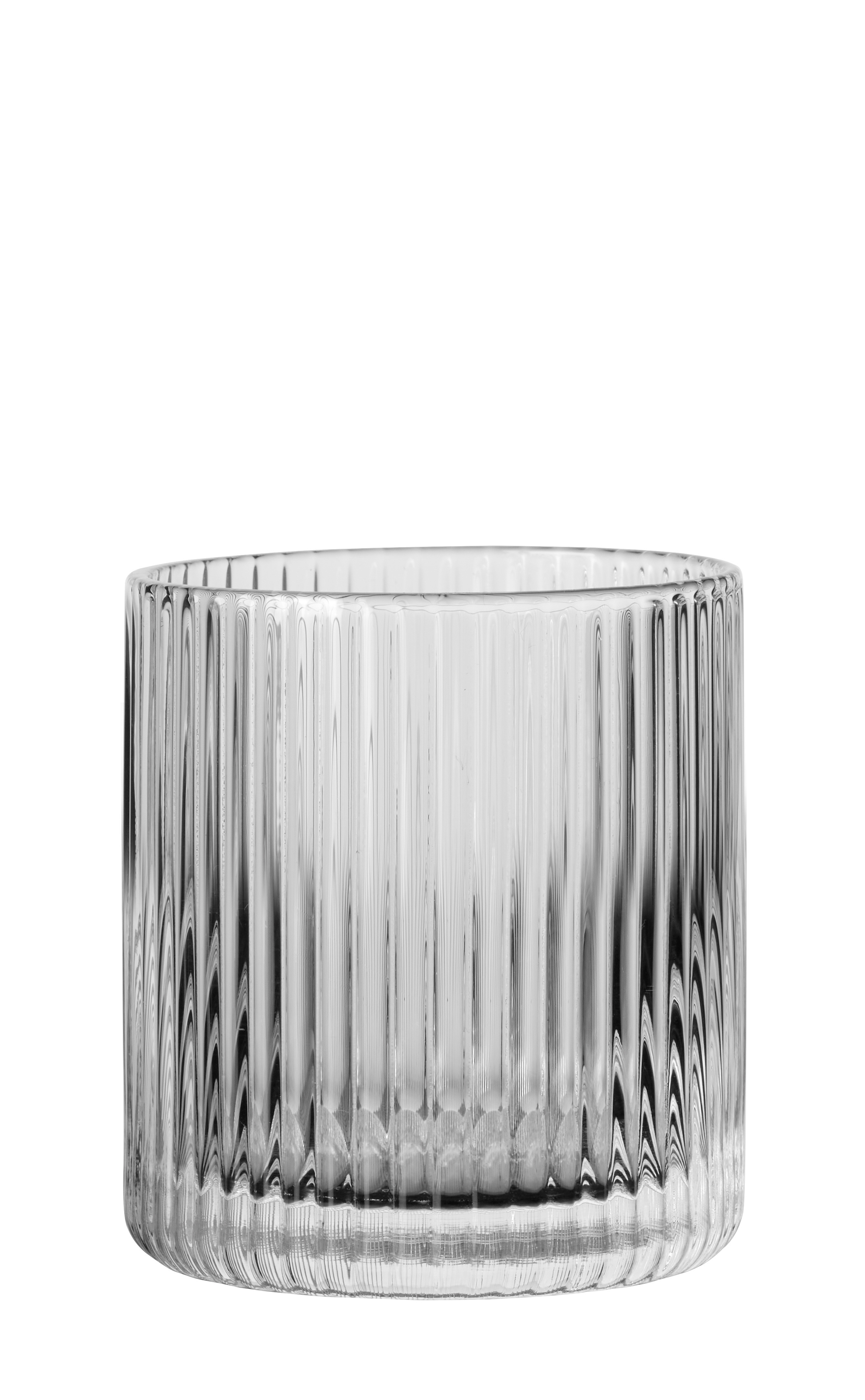 Ein klares Trinkglas mit einem Fassungsvermögen von 0,2 Litern ist abgebildet. Das Produkt heißt Glas, Clear 0,2l.