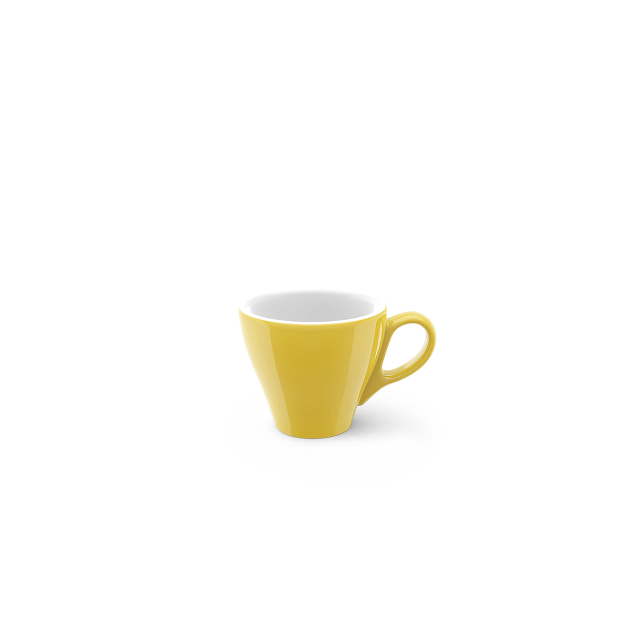 Dies ist die Espresso Obertasse Classico mit 0,09 l Volumen in Sonnengelb. Die kleine Tasse ist perfekt für einen klassischen Espresso.