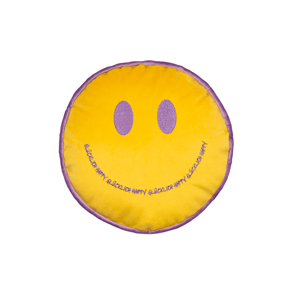 Dies ist GRIN yellow mit einem Durchmesser von 23 cm. Das Produkt zeigt ein fröhliches, gelbes Design.