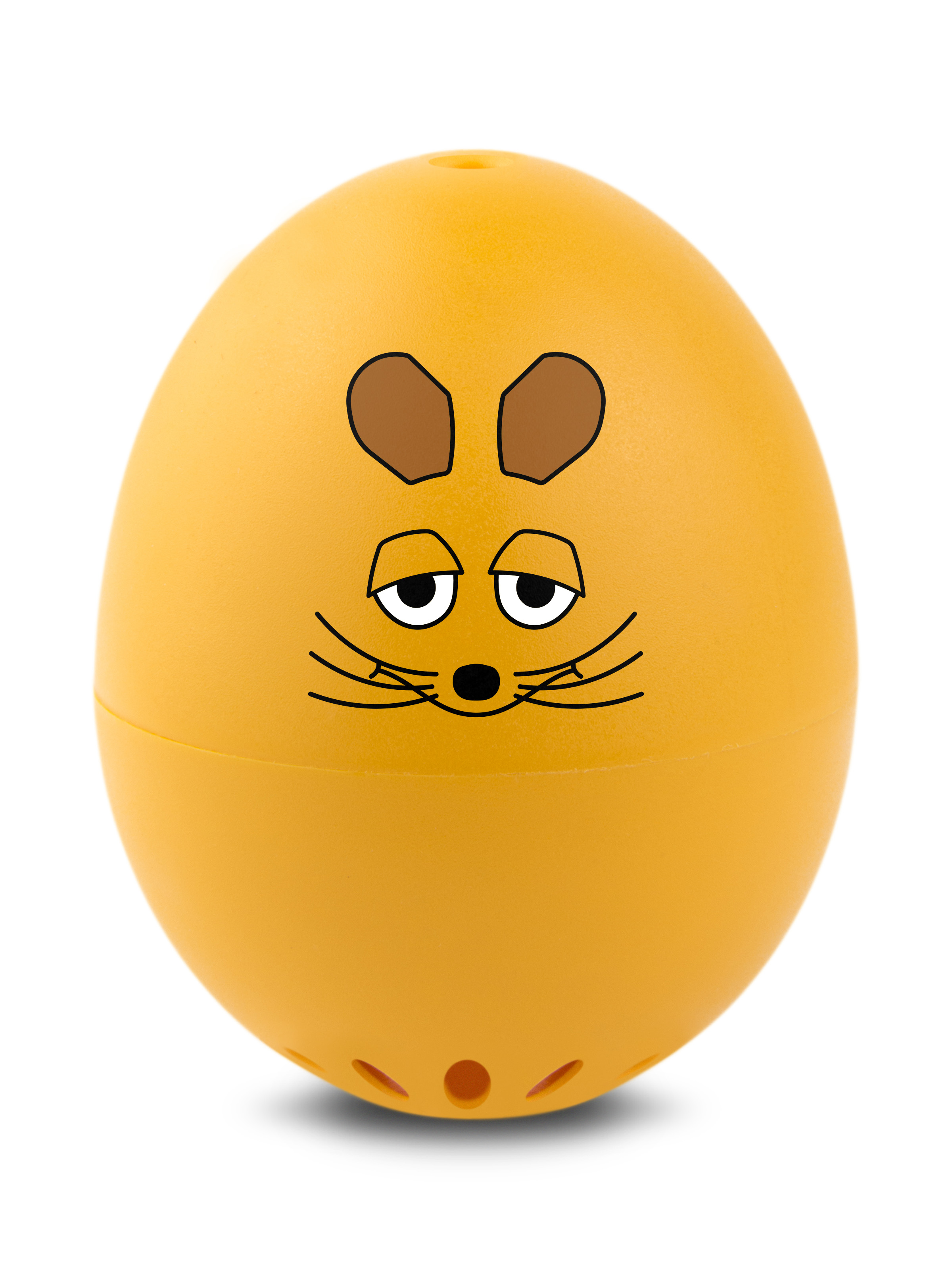 Das Bild zeigt das Produkt PiepEi Maus. Es ist ein Eierkocher in Mäuse-Optik.
