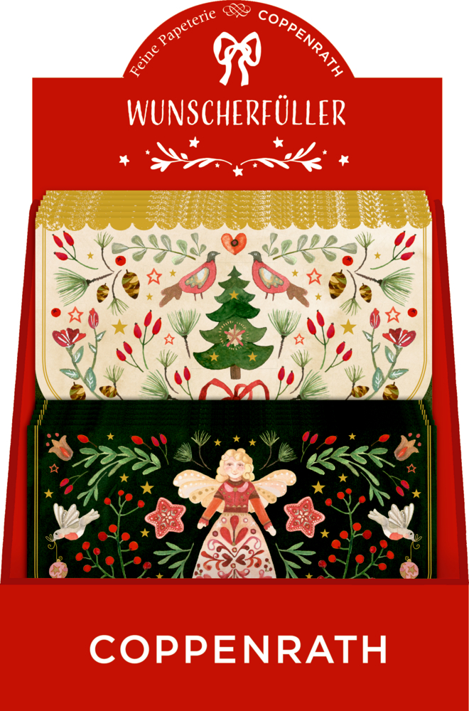 Das Produkt Wunscherfüller Frohe Weihnacht (Festl.) ist auf diesem Bild zu sehen. Der Artikel erzeugt festliche Stimmung und eignet sich zum Sammeln von Weihnachtswünschen.