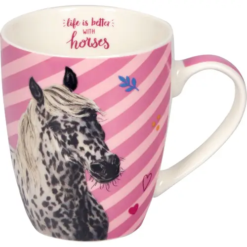 Porzellan-Tasse - Pferdefreunde
