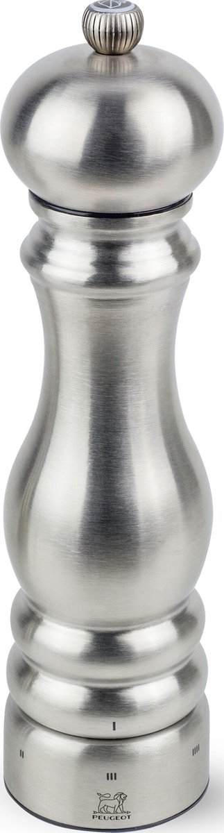 Das Bild zeigt einen Artikel mit dem Dateinamen Peugeot_Paris_Chef_U_Select_Zoutmolen_22_Cm_Inox_1. Weitere Informationen zum Produkt sind nicht verfügbar.