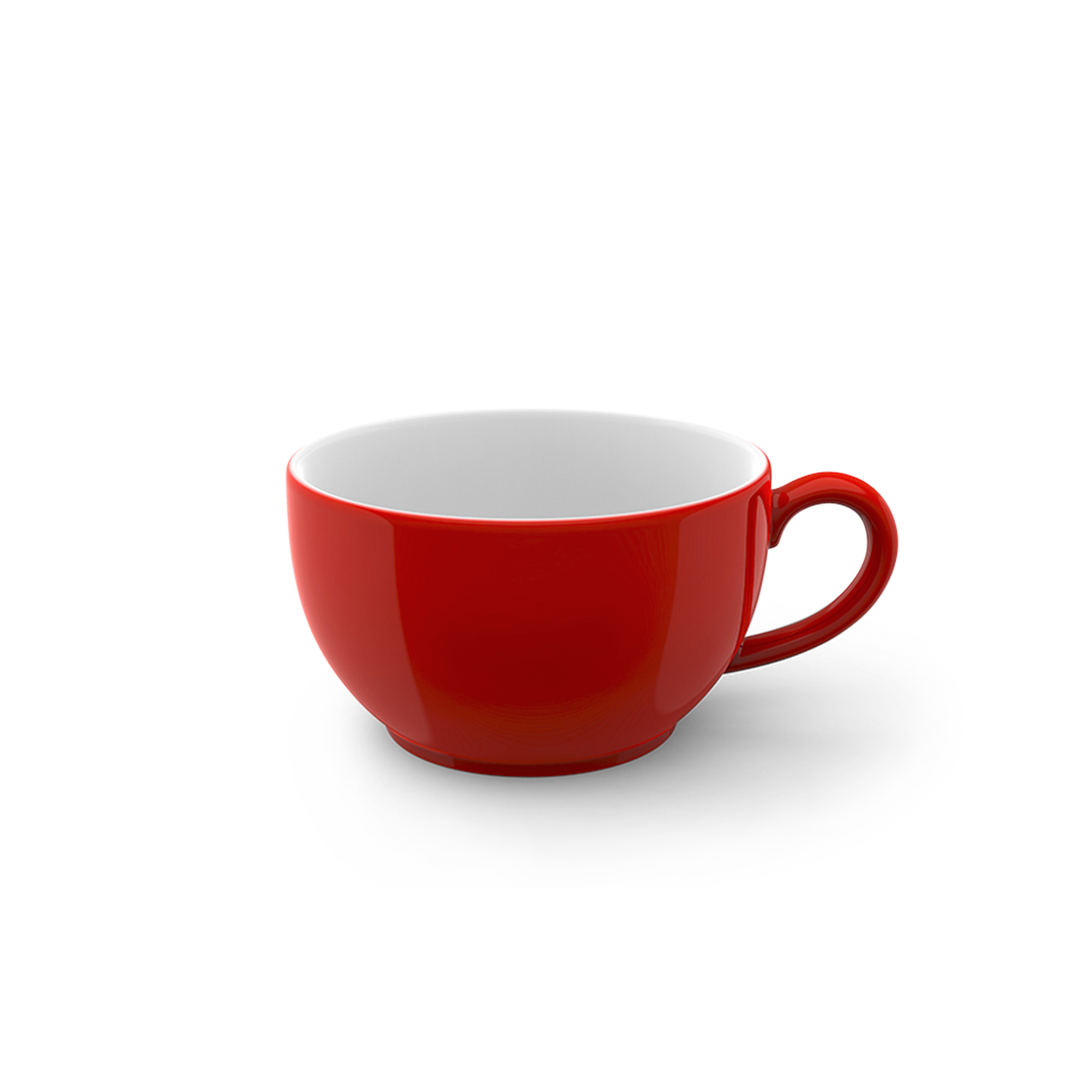 Die Cappuccino Obertasse mit einem Fassungsvermögen von 0,30 l ist in der Farbe Signalrot gestaltet. Sie hat ein schlichtes und modernes Design.