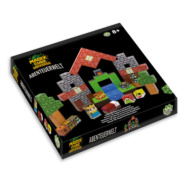 Das Bild zeigt das MagiX Cube Universe - Abenteuerwelt, 100-teilig. Dieses Bauset bietet zahlreiche Möglichkeiten für kreatives Spielen.