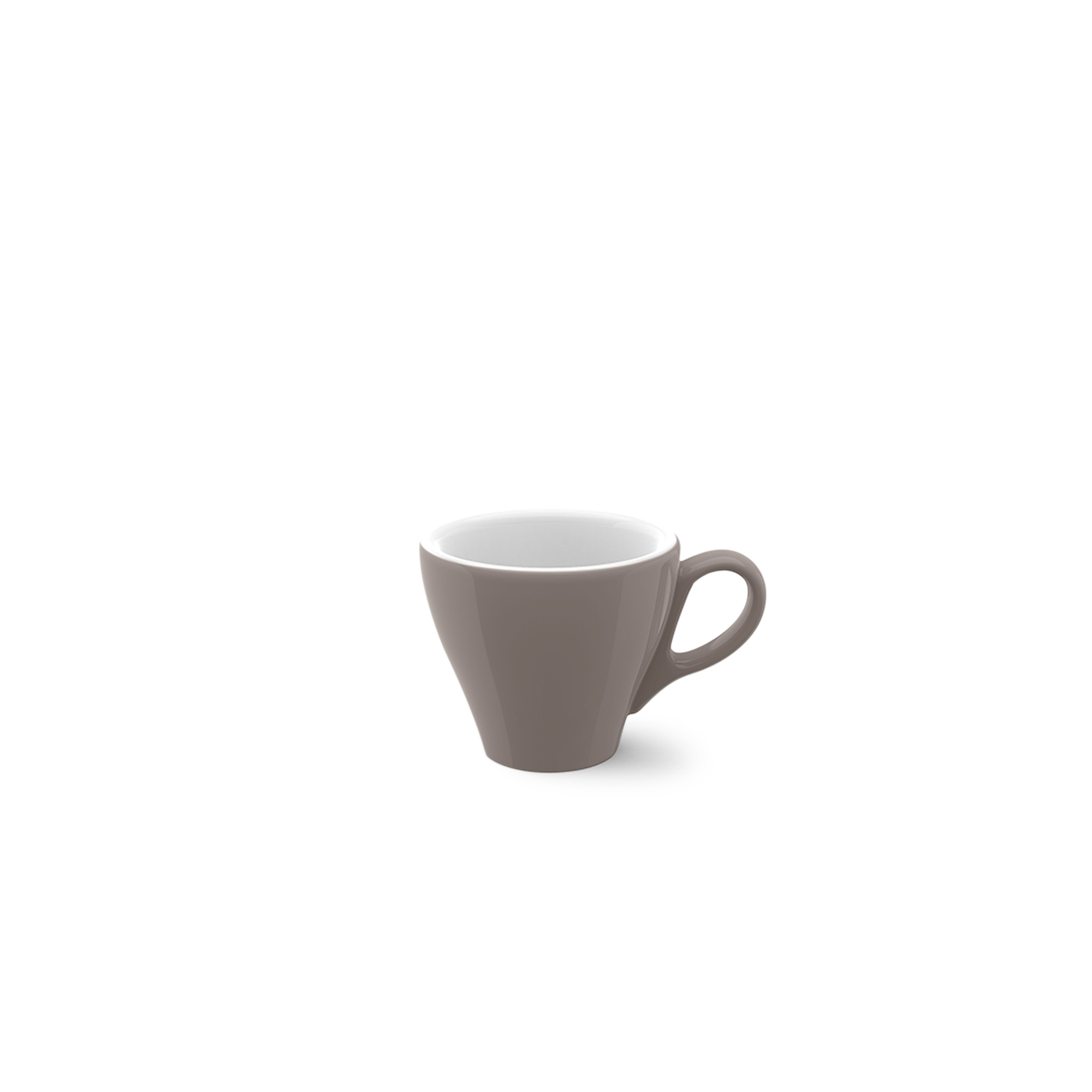 Espresso Obertasse Classico 0,09 l Kiesel Solid Co ist auf dem Bild zu sehen. Die Tasse ist speziell für Espresso geeignet.