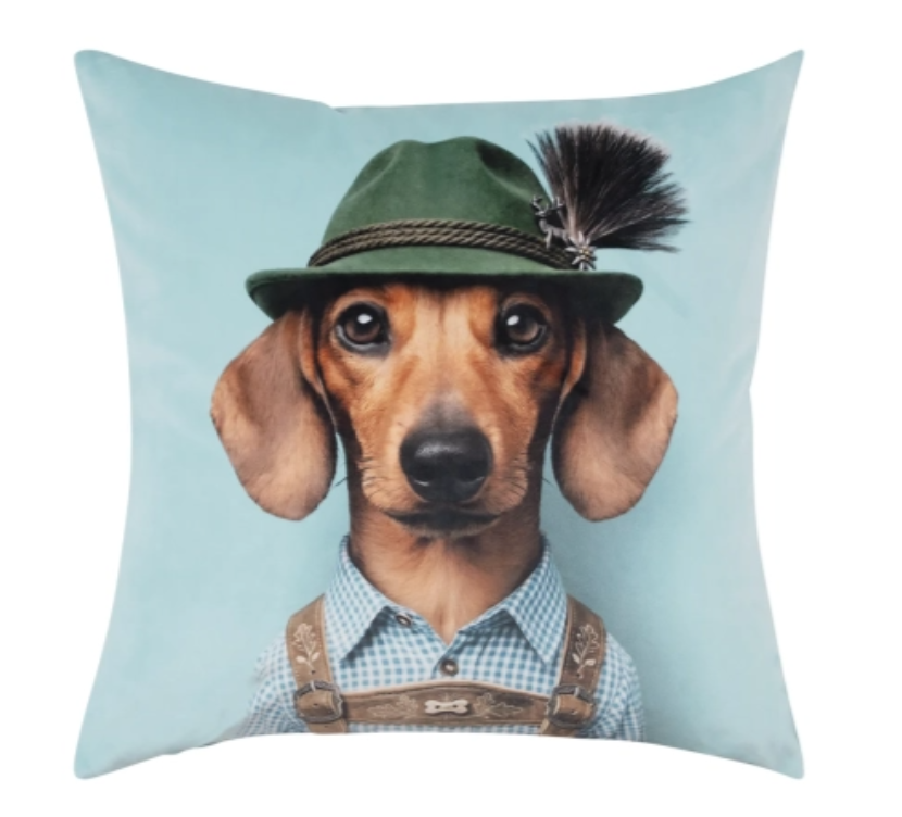 Das Produkt BALU ist in Hellblau gehalten und misst 44 x 44 cm. Es eignet sich ideal als dekoratives Kissen.