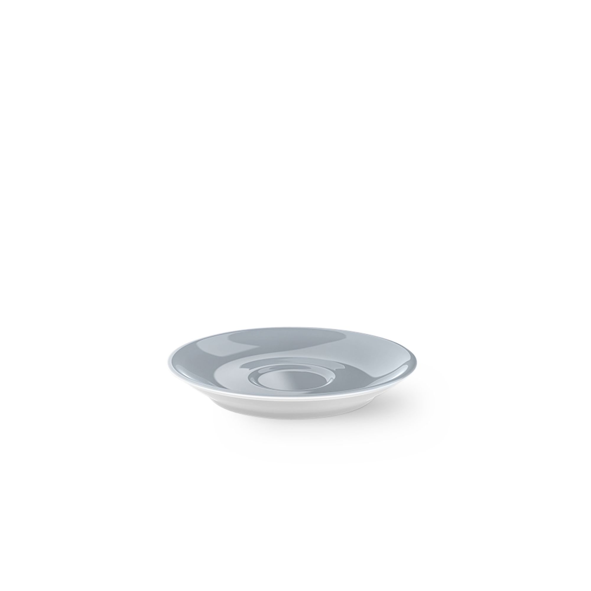 Espresso Untertasse Classico mit 12 cm Durchmesser in Grau. Die Untertasse passt perfekt zur Obertasse.