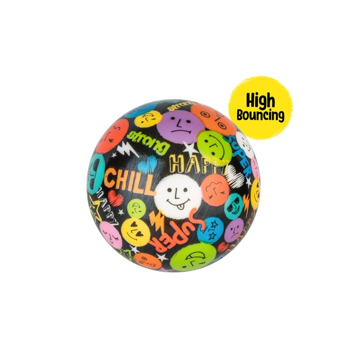 Abgebildet ist der CS High Bouncing Ball mit einem Durchmesser von 6,2 cm. Es handelt sich um einen springenden Ball mit glatter Oberfläche.