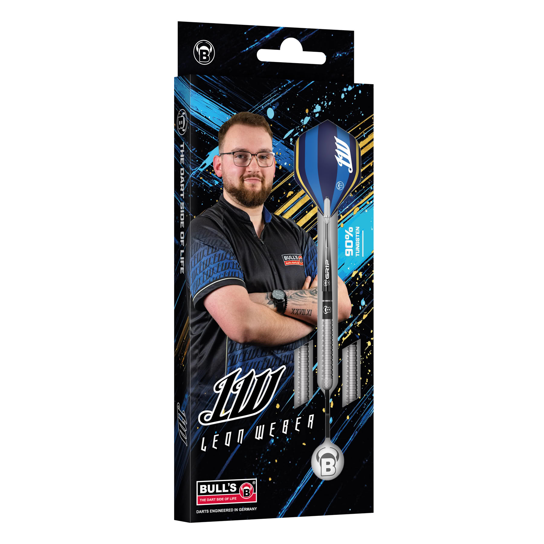 Hier ist das Produkt 'L. Weber Steel Tip 25g' zu sehen. Dieser Dart besitzt eine stabile Spitze aus Stahl.