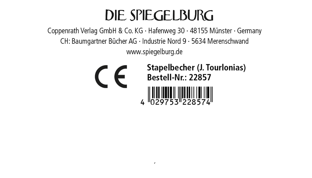 Das Produkt 'Liebling Tourlonias - Stapelbecher' ist auf dem Bild zu erkennen. Es besteht aus mehreren farbigen Bechern zum spielerischen Stapeln.