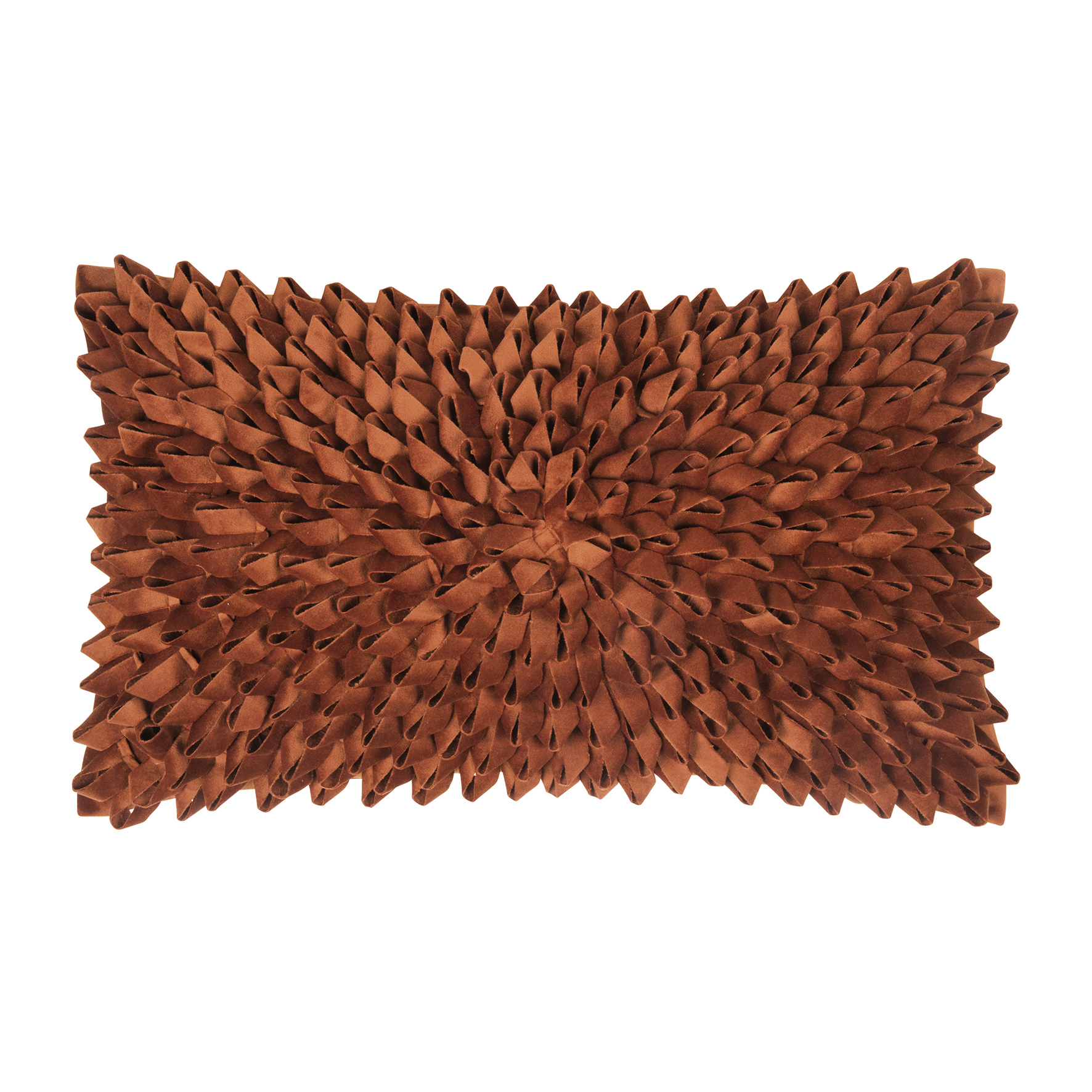 Kissen SENTIMENT Cognac, 30 x 50 cm mit Füllung. Das Kissen hat einen warmen Cognac-Farbton.