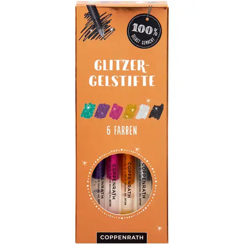 100% selbst gemacht - Glitzer-Gelstifte 6 Farben