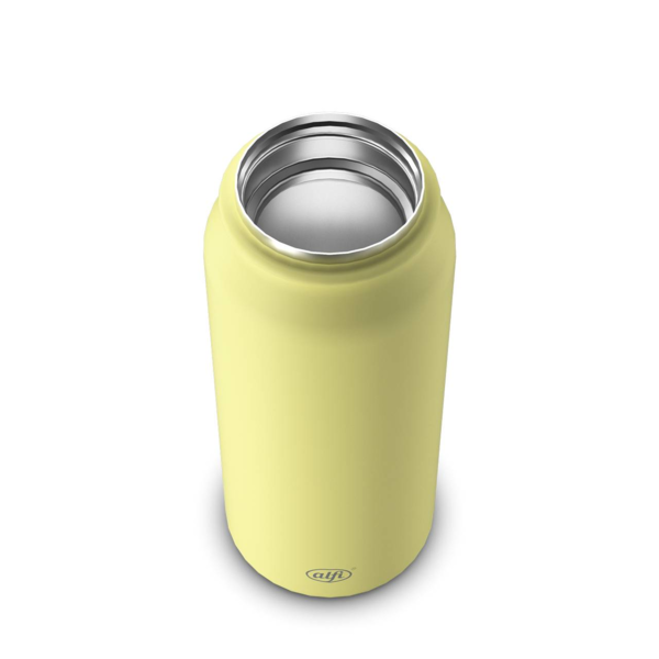Gelber Thermobecher von alfi, Produktfoto 500ml. Die Farbe ist kräftig dargestellt.