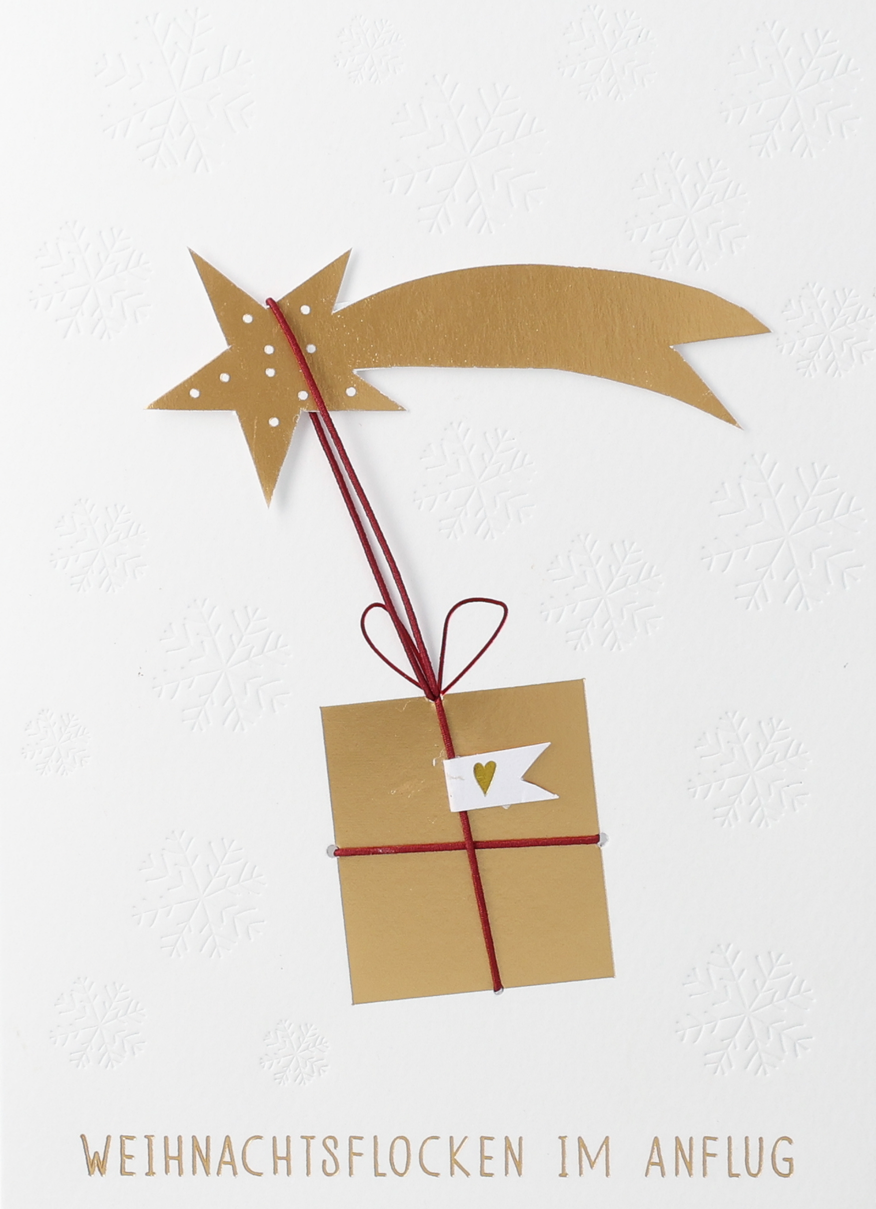 Wunscherfüllungskarte mit Weihnachtsmotiv abgebildet. Mehr Details zum Produkt gibt es nicht.