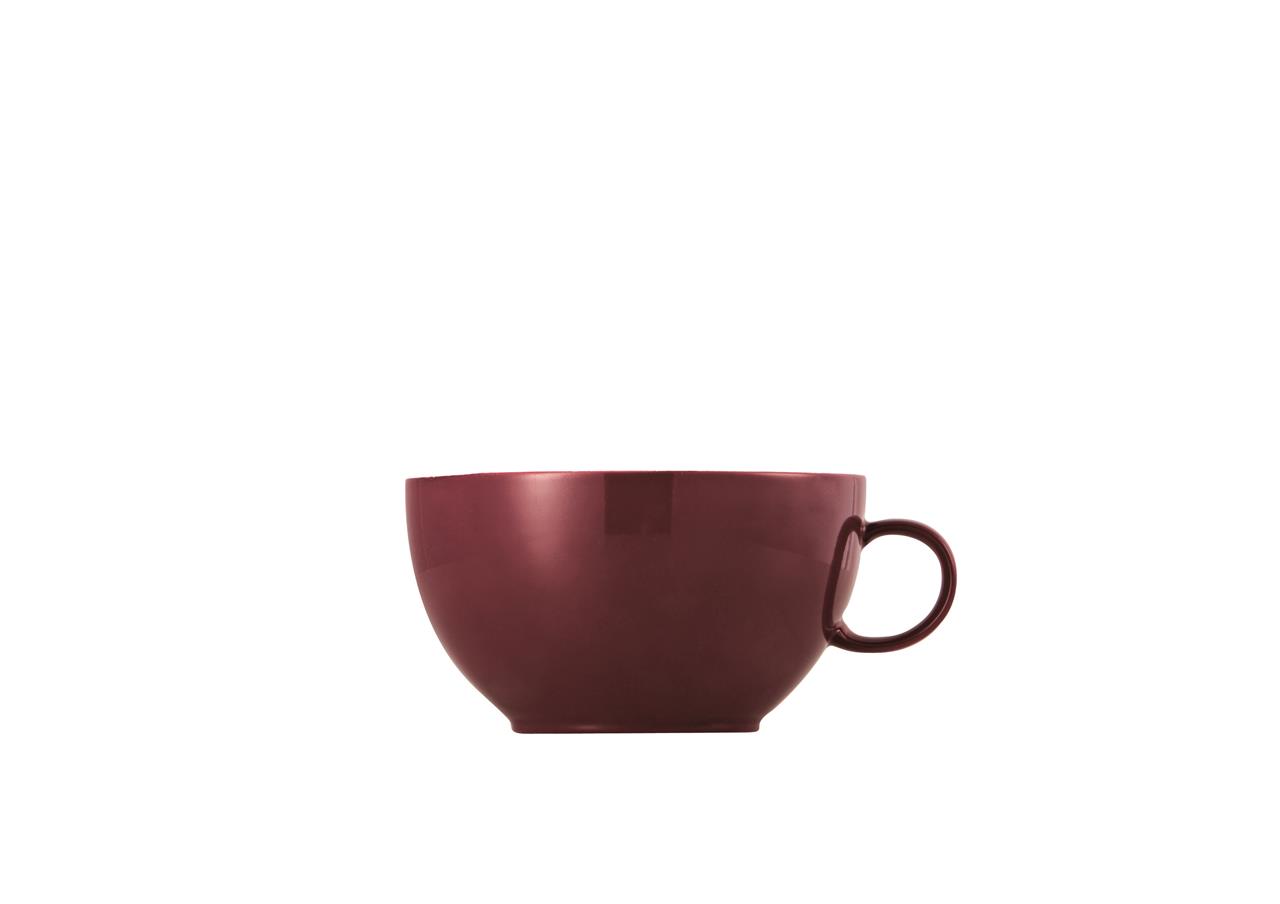 Die Abbildung zeigt eine Cappuccino-Obertasse mit einem Fassungsvermögen von 0,38 Litern. Die Tasse ist im Farbton Fuchsia aus der Serie Sunny Day gehalten.