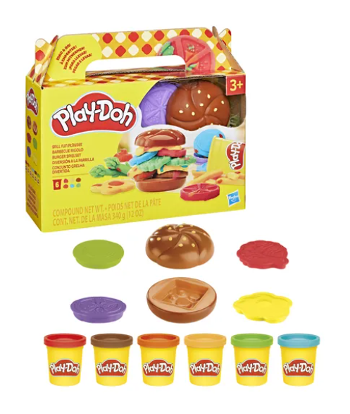 Das Bild zeigt das Pd Burger Spielset. Damit können Kinder spielerisch ihre eigenen Burger zubereiten.