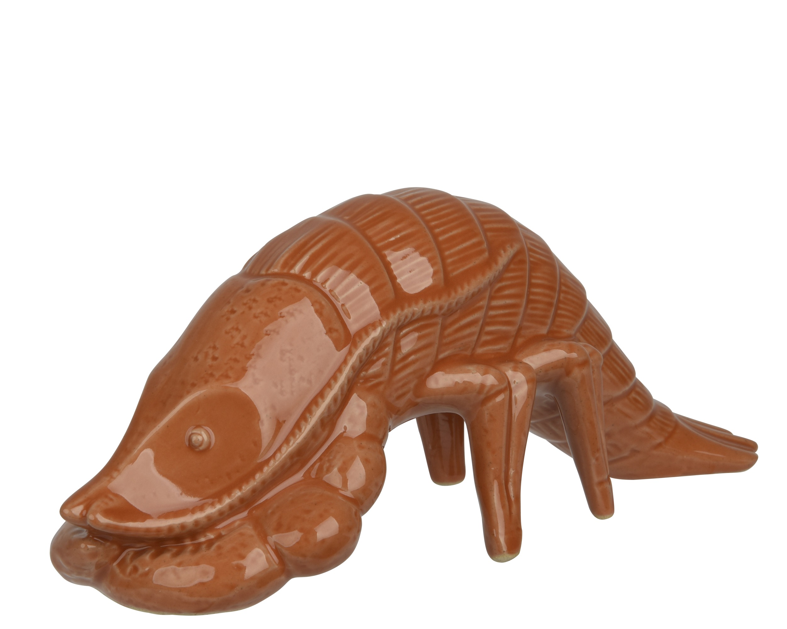 Auf dem Bild ist ein orangefarbener Porzellanbecher zu sehen. Das schlichte Design macht ihn vielseitig einsetzbar.