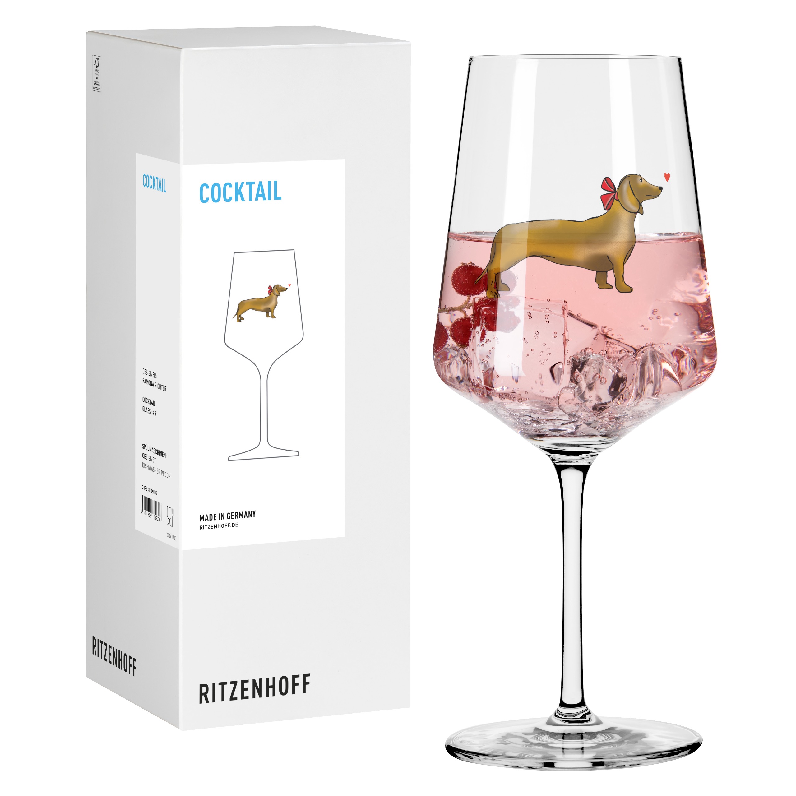 Das Bild zeigt den Petfluencer Cocktail #9 R. Richter F25. Dieser Cocktail bringt Originalität ins Glas.