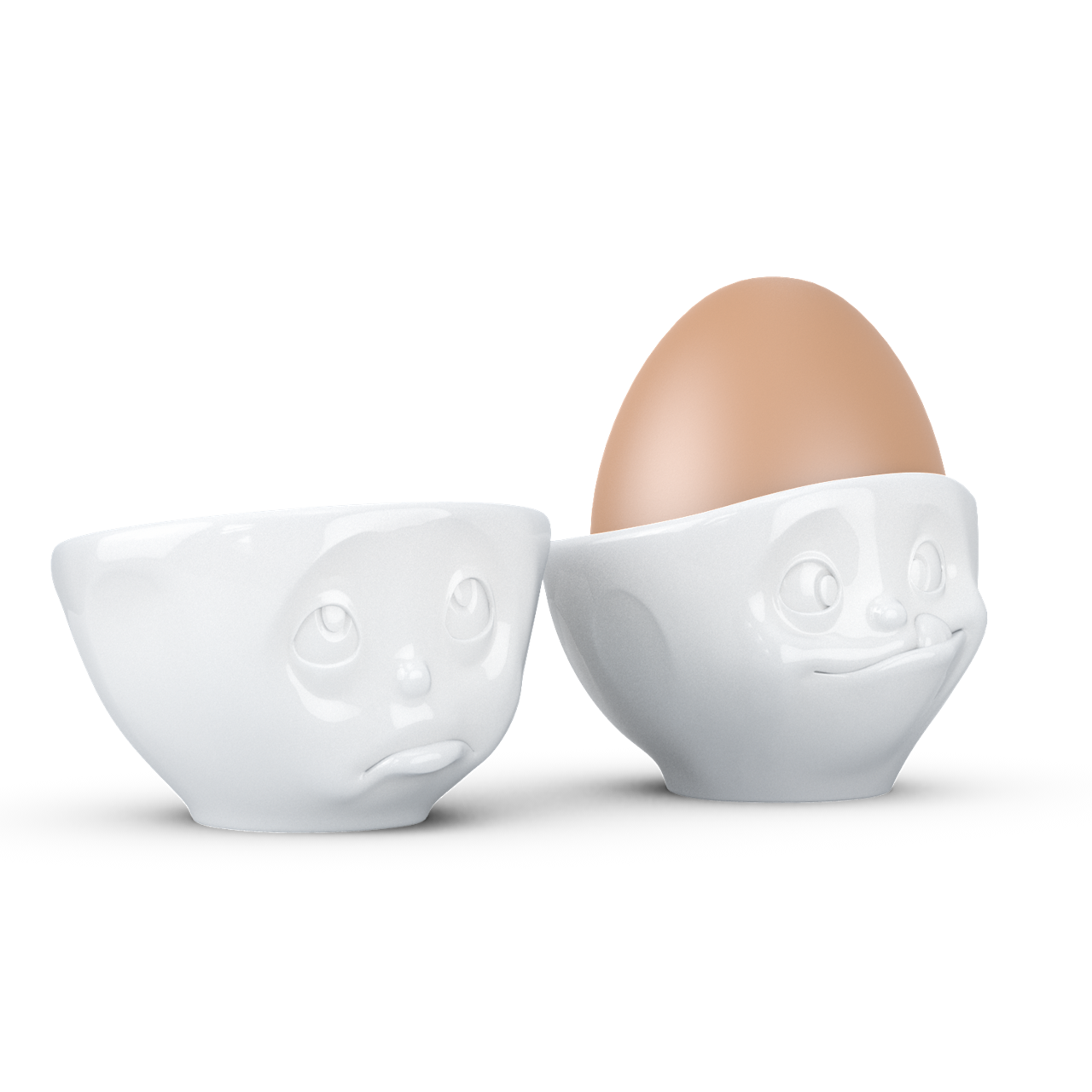 Eierbecher-Set Nr.2 Och Bitte/lecker, weiß