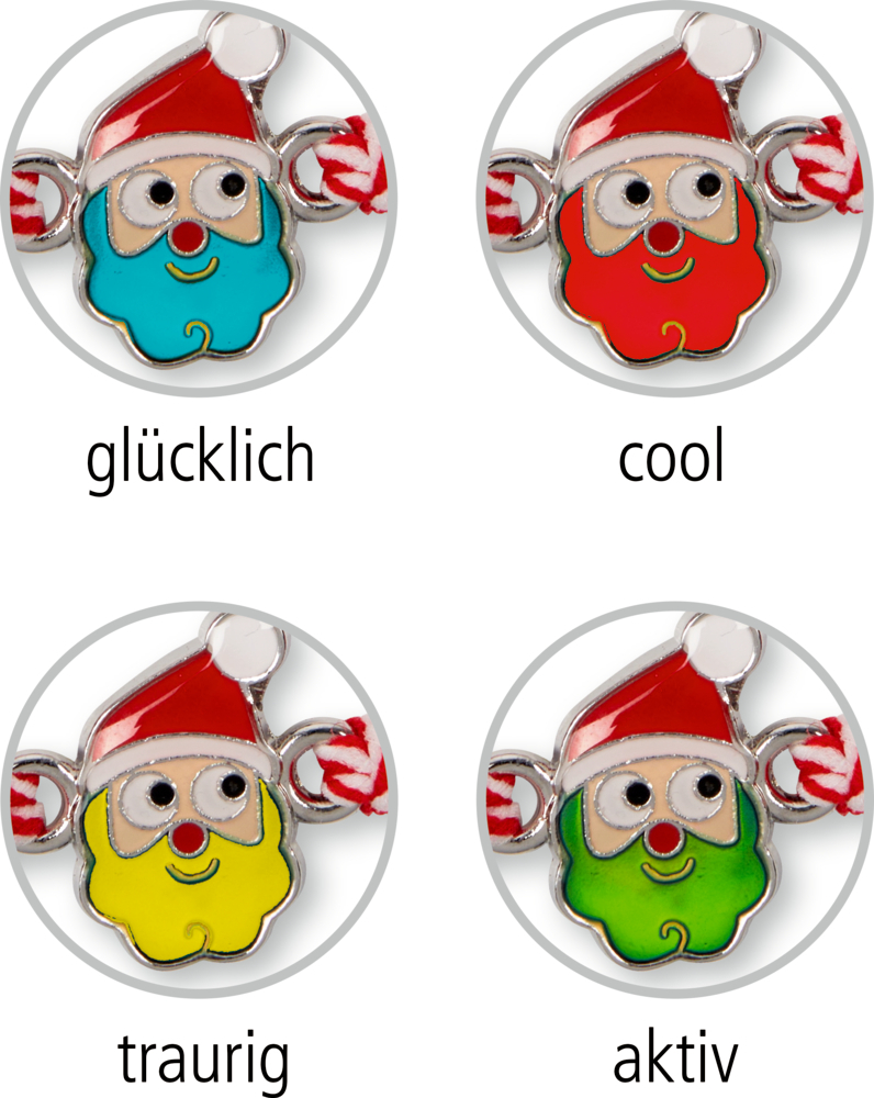 Das Foto zeigt das Winterzauber Im Weihnachtswald - Stimmungsarmband. Es ist ein festliches Accessoire für winterliche Stimmung.