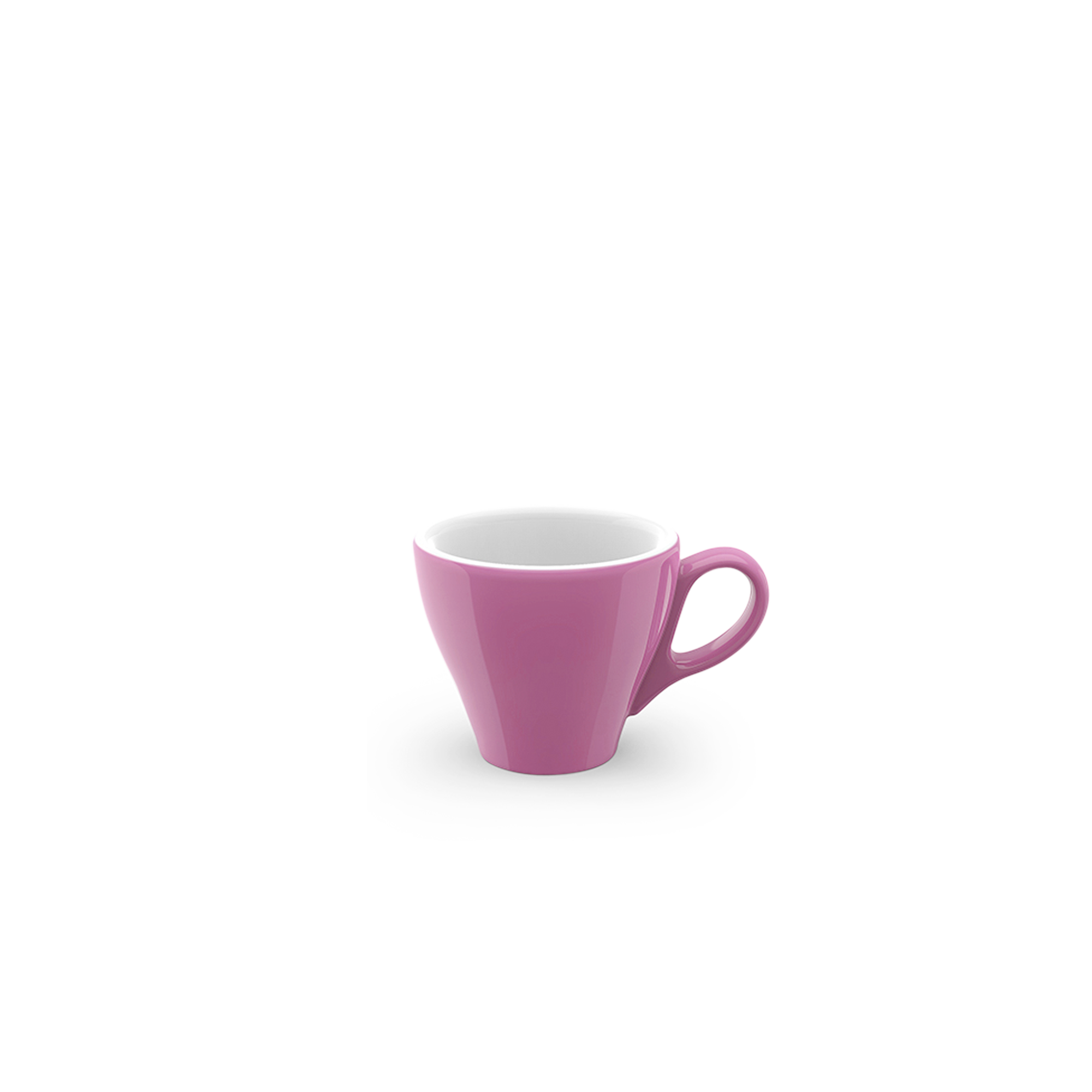 Eine Espresso Obertasse Classico in Pink mit 0,09 l Fassungsvermögen ist zu sehen. Die Tasse ist Teil der Solid Color Kollektion.