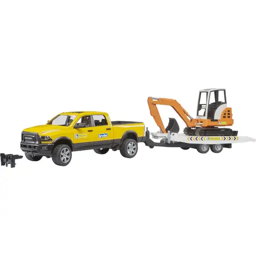 Bruder Spielzeug Neuheiten 02546 RAM Anhänger Minibagger Jeep Bagger Auto Neu - Image 10
