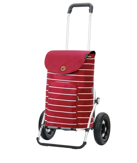 Das Bild zeigt den Royal Shopper Mia Rot. Es handelt sich um einen roten Einkaufstrolley.