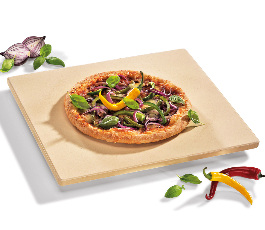 Küchenprofi Pizza Stein Mit Fuß, Rechteckig, 40 X 35,5 Cm