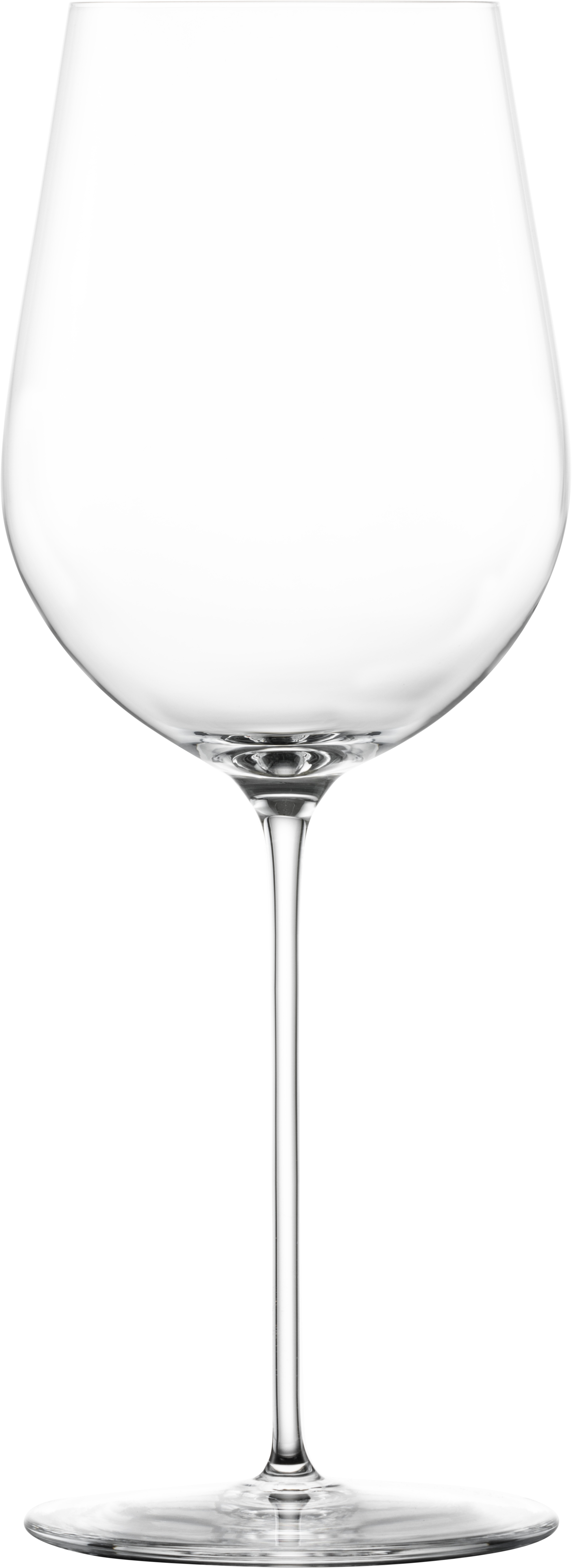 Das Foto zeigt ein schlankes Weißweinglas der VUELO-Reihe. Das Glas hat einen langen Stiel.