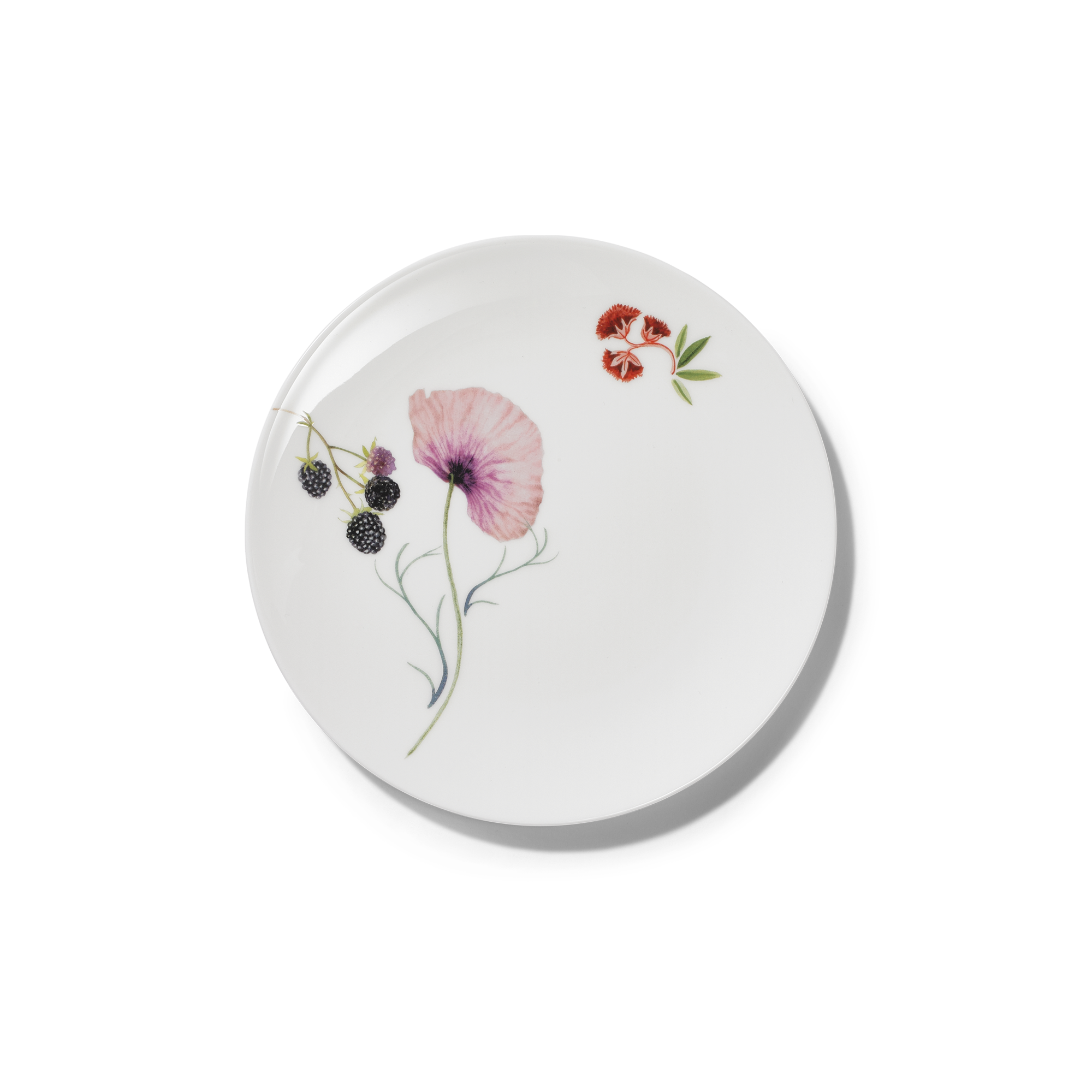 Dies ist ein flacher Teller mit einem Durchmesser von 21 cm aus der Serie Wunderland Fine Bone China. Das Produkt zeichnet sich durch feines Porzellan und elegantes Design aus.