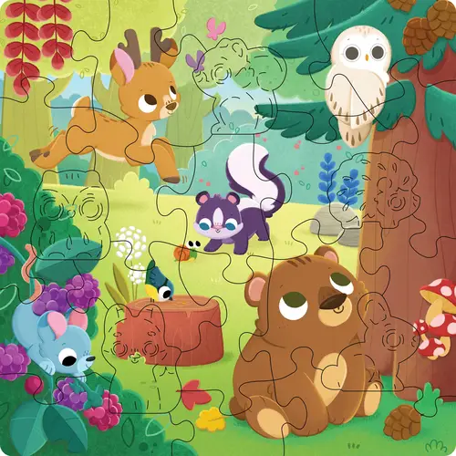 Fröhliche Waldfreunde - Puzzle 22 Teile