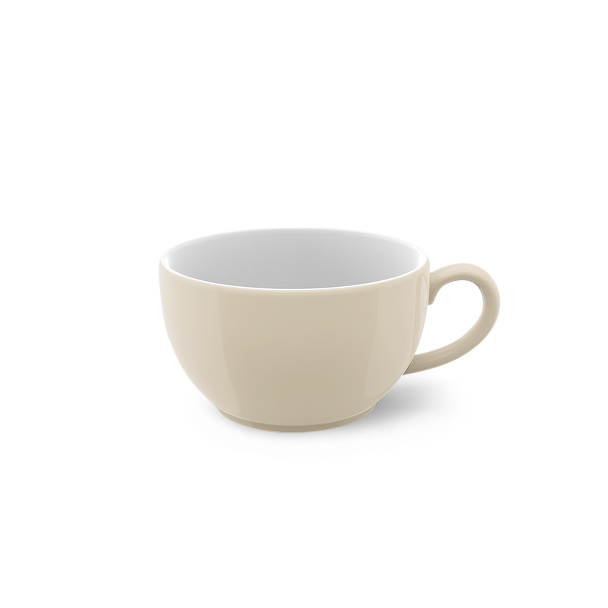 Dies ist eine Cappuccino Obertasse in Sandfarbe mit einem Fassungsvermögen von 0,30 Litern. Sie gehört zur Solid Color Kollektion.