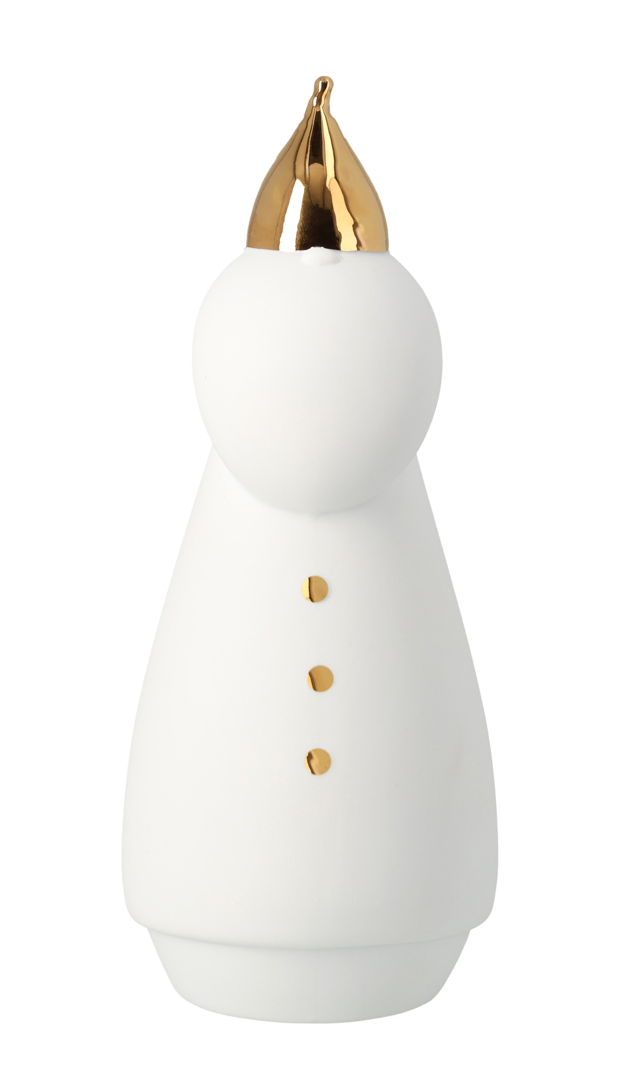 LED-Figur im Weihnachtsstil. Santa trägt einen Mantel und leuchtet.