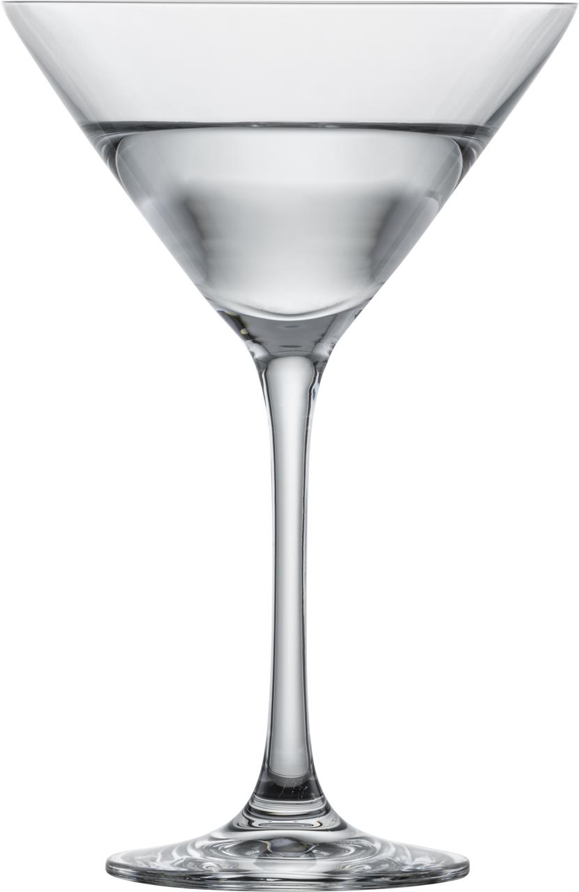 Das Bild zeigt ein elegantes Martiniglas aus der Produktreihe "4er Martini Bar Special 86". Das Glas hat einen langen Stiel und eine breite, konische Schale.