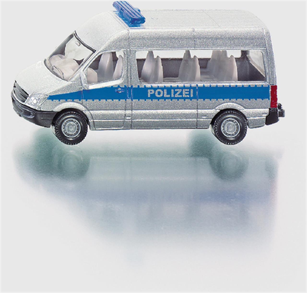 Der Polizeibus 0804 ist abgebildet. Das Fahrzeug hat eine typische Polizeibemalung.