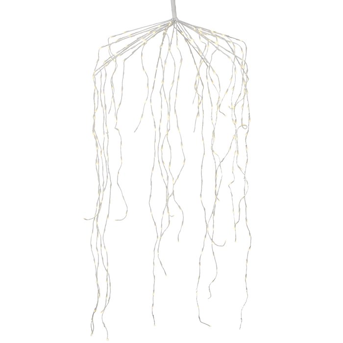 Die Abbildung zeigt die Lichterkette Dulo 432 LED mit vielen herabhängenden LED-Strängen. Sie erzeugt ein warmes, dekoratives Licht und eignet sich besonders für stimmungsvolle Beleuchtung.