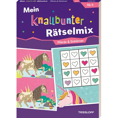 Mein knallbunter Rätselmix Pferde & Einhörner