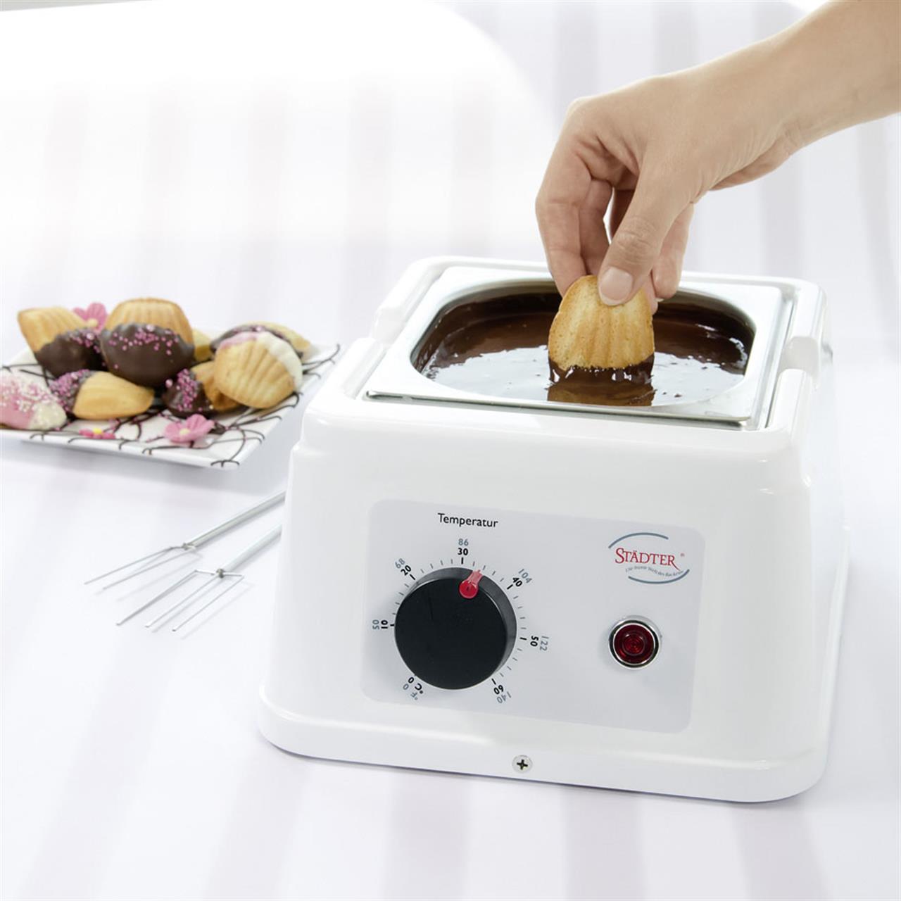 Städter Weiß Elektro-Fondue "Temperiergerät 3 Teile" Zum Schmelzen Und Temperieren Von Schokolade Und Kuvertüre von Baur - Image 3