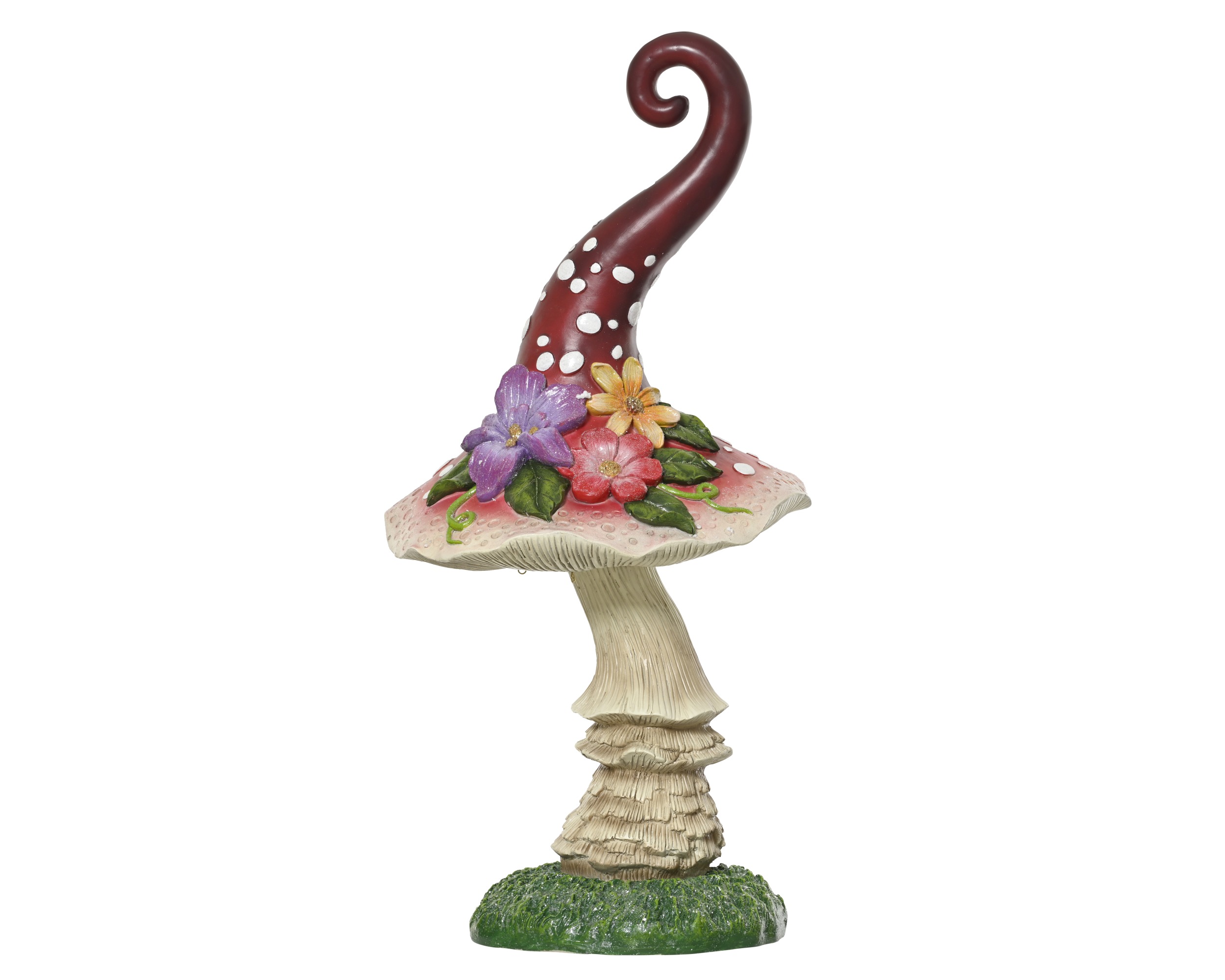 Das Bild zeigt einen Pilz aus Polyresin. Der Pilz eignet sich als Dekoration.