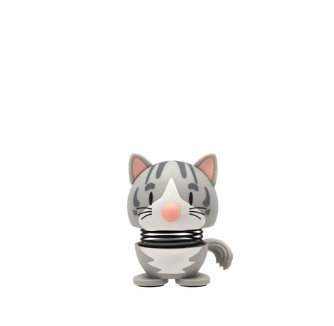 Der Hoptimist Maine Coon XS Grey ist eine kleine graue Katzenfigur. Sie zeigt das beliebte Maine Coon Design in kompaktem Format.