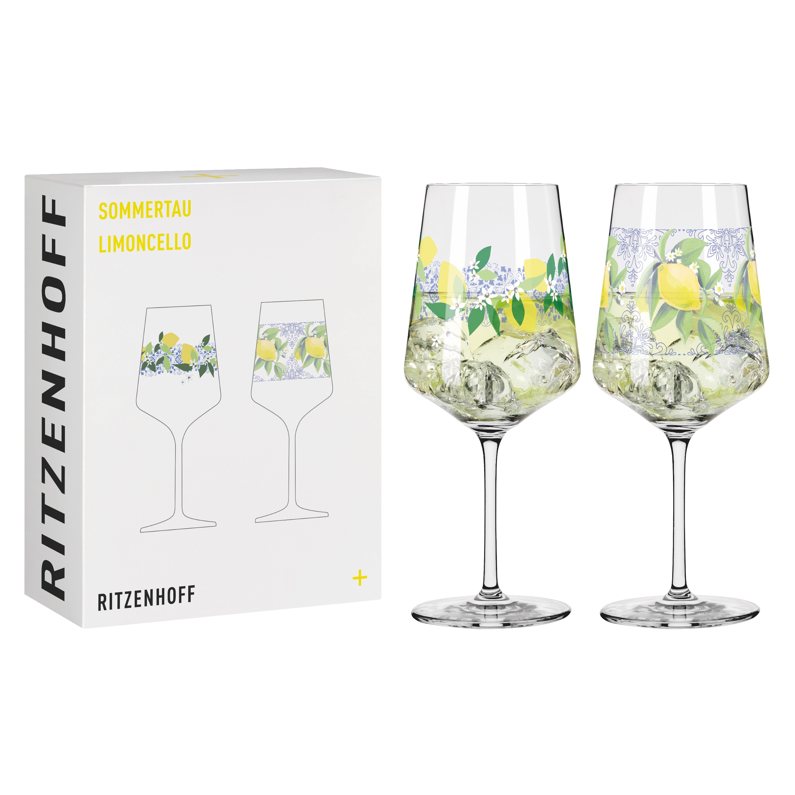 Hier ist das Sommertau Limoncello 2erSet 21 22 Rea,Behnke F25 abgebildet. Das Set enthält zwei stilvolle Gläser.