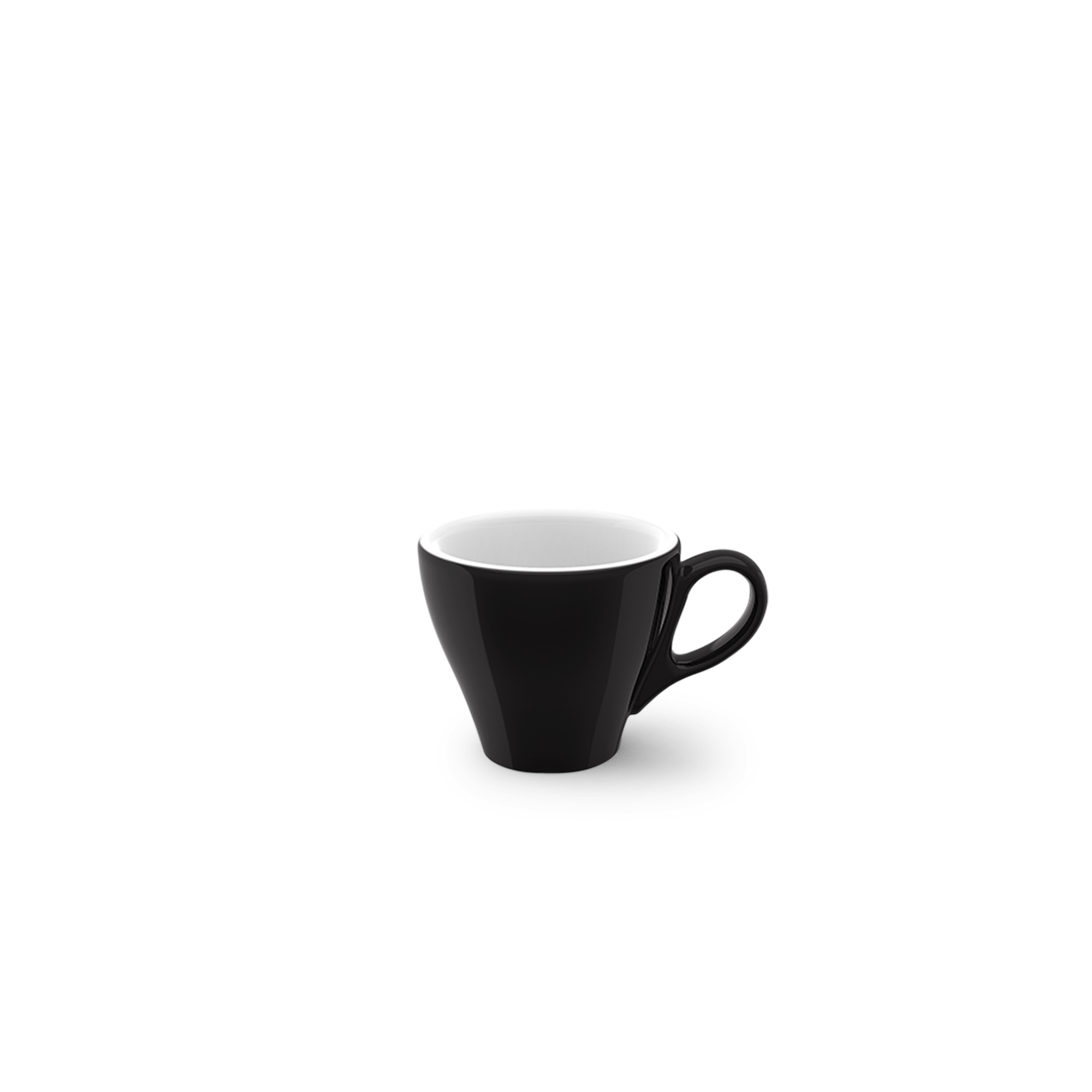 Espresso Obertasse Classico mit 0,09 Liter Fassungsvermögen in Schwarz. Die Tasse ist perfekt für Espresso geeignet.